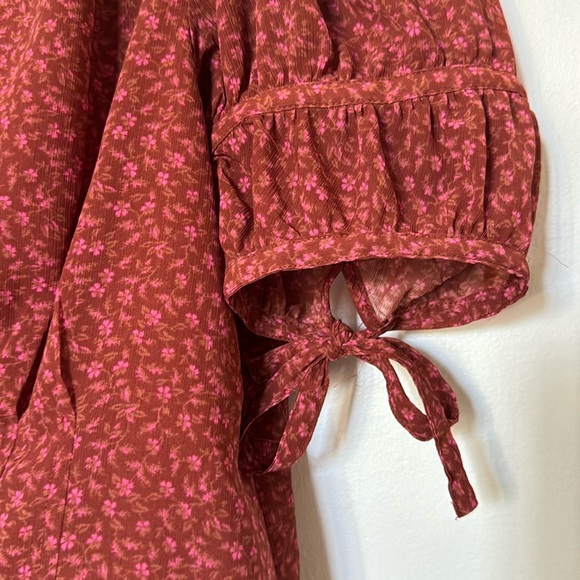 Madewell Floral Blouse with Bow-Tie Sleeve - Picture 4 of 4
